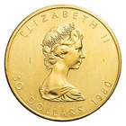 1 Oz Canadian Gold Maple Leaf  50 Coin  9999 Fine Bu - Random Year Abrasions