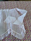 Vintage Sheer Hostess Half Apron Dainty Floral Pink Organza 50   s Cottagecore