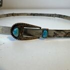 Vintage   Native American Navajo Sterling Silver Turquoise Hat Band  Ring