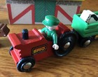 Vintage 1996 Brio Farm 33585 Wooden Railway Train Set Rare Tractor Animals Barn