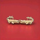 Vintage Gold Tone Alligator Belt Buckle 