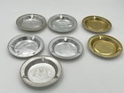 Mcdonald   s Aluminum Ashtrays Embossed Silver 3 5-inch  Lot Of 5   Vintage 1980s