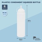 6 Pack 24 Oz Plastic Condiment Squeeze Bottles With Caps For Sauces  Ketchup