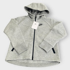 Nike Kids Sportswear Tech Fleece Full-zip Gray Hooded Jacket Size S Fd2979-063
