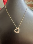 Newelsa Peretti Open Heart Pendanttlfanyconecklace 18k Yellow Gold Diamond