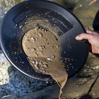 Black 14 Inch Gold Mining Pan For Gold Prospecting 2 Riffle Types