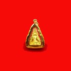 Phra Buddha Chinnarat Gold Micron Pendant Talisman Mantra Thai Buddhism Amulet