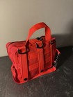 Portable Red black First Aid Kit Bag W  Scissors  Elastic Bandage  Blanket