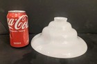 Vintage 4 x9  White Milk Glass Art Deco Bell Shaped Lamp Shade 2  Fitter
