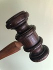 Vintage Wooden Gavel For Judge Auctioneer Lawyer Court Brown Wood 10    Long