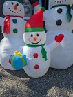 Gemmy Christmas Airblown Inflatable Snowman And Family Large 7 Foot 