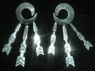 Large Vintage Sterling Silver Taxco Mexico Earrings  Beautiful  