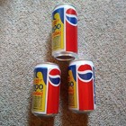 3 1992 Pepsi Valleyfair Pop Soda Cans 12oz  1 Off - Aluminum Coupon Cans -rare