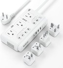 220v To 110v Voltage Converter Adapter  International Us To Europe Pearl White