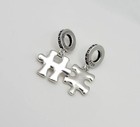 925 Sterling Silver Love Puzzle Charm Pendant Set For Bracelet   Necklace