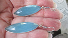 Caribbean Blue Sea Glass Pierced Earrings
