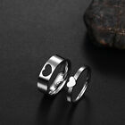I Love You Matching Heart Couple Rings Wedding Promise Band Titanium Steel 6-11