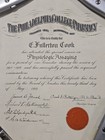 Old Rare Historical 1918 Phila College Of Pharmacy E Fullerton Cook Certificate