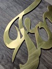 Brass Ford Emblem Grille Badge Vintage Model T Script 