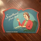1940s Vtg Sewing Sweetheart Needle Book Nickel Plated Rust Proof Japan Free Sh