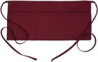 Waist Apron With 3 Pockets-burgundy Waitress Waiter Server Short Aprons 12  X 26