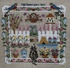 Just Nan High Hopes Jn118 Cross Stitch Chart   Birdbath Embellishment Jnc37