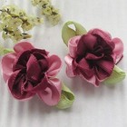 Chenkou Craft 2tone Satin Ribbon Flowers Bows Appliques Diy Wine 