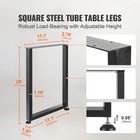 28in Black Steel Table Legs Set Of 2  1000lb Load Capacity