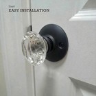 2 Pack Door Knob Rosettes Black Backplates Bore Hole Cover Plates Round