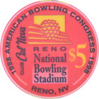 Club Cal-neva Casino Reno Nevada  5 Abc Collectors Series Chip 1998