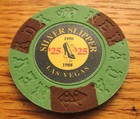Silver Slipper 1950-1988  25 Las Vegas Borland Fantasy Casino Poker Chip