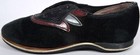 Vtg Kids Shoes Jumping Jacks Black Velvet Oxfords Size 8 D Gray Red Accents Box
