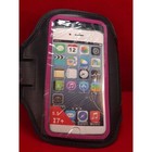 Sports Armband- Cell Phone Holder -running  jogging  Gym  Black With Pink Trim