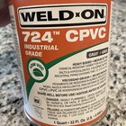 Weld-on 724 Pvc Cpvc Gray Low Voc Quart 32oz Heavy Bodies Glue Adhesive