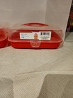 2 Surefresh Red Reusable 9 Cupcake Container   Lid Locking Lids New