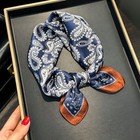 100  Pure Silk Square Scarf Women Silk Neckerchief Bandanna Hair Scarf 21 x21 