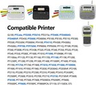 6 Pack - White-on-black Label Maker Tape 12mm Tz335 Tze335 For Brother P-touch