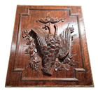 Hunting Trophy Bird Wood Carving Panel 21 8 Antique French Architectural Salvage