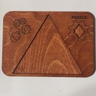 Handmade Wooden Impossible Triangle Puzzle   Brain Teaser Tangram