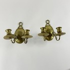 Vintage Ornate Brass Double Candle Wall Sconce Set Of 2 Home Decor