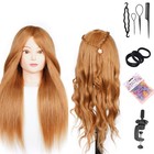 Mannequin Head With 60  Real Hair  Hairdresser Practice Training Head Cosmeto   