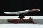 20   Rosewood Chinese Short Sword Qing Dynasty Dao Self-defence Knife 1095 Steel