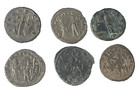 Authentic Ancient - Lot Of 6 Ancient Roman Silvered Double Denarius Coins 141
