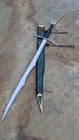 Hand Forged Falchion Sword 45  High Carbon Steel Medieval W  Leather Scabbard