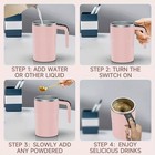 Automatic Magnetic Electric Self Stirring Mug Cup Mixing Coffee Milk Tea Beer