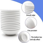 12 Pack 1 2 Oz White Soy Sauce Dish Ceramic Dip Bowl Set  S  Round 12 Pcs 