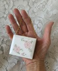 Vintage  Minaudiere Enameled Purse Compact With Mirror  Blush   Lipstick Holder