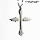 New Cross Angel Wing Urn Necklace For Ashes Cremation Jewelry Keepsake Memorial