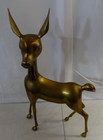 Vintage Brass Deer Decor Doe Figurine Large Home Animal Sculpture Heavy 24  Tall
