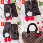 Crochet Handle Cover For Lv Speedy  Cream Size25 30 35 Keepall40 45 55 60 Alma 